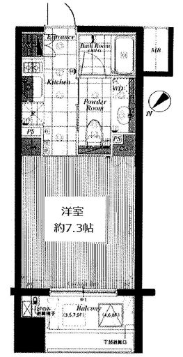 オーベルジュ日本橋　908号室　間取り