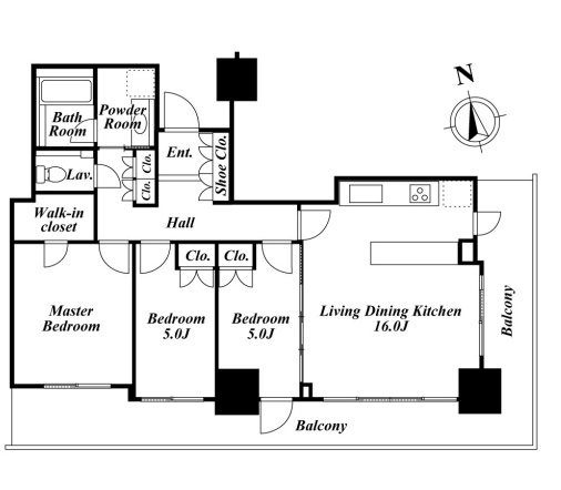 リエトコートアルクスタワー　1204号室　間取り