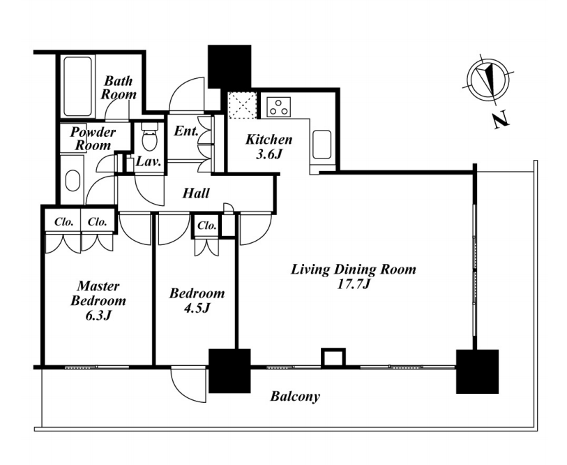 リエトコートアルクスタワー　1809号室　間取り