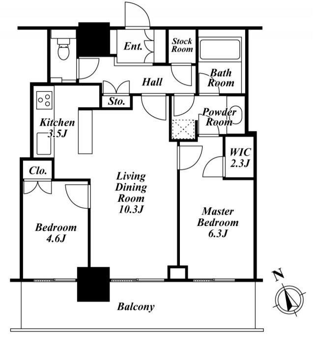 リエトコートアルクスタワー　1704号室　間取り