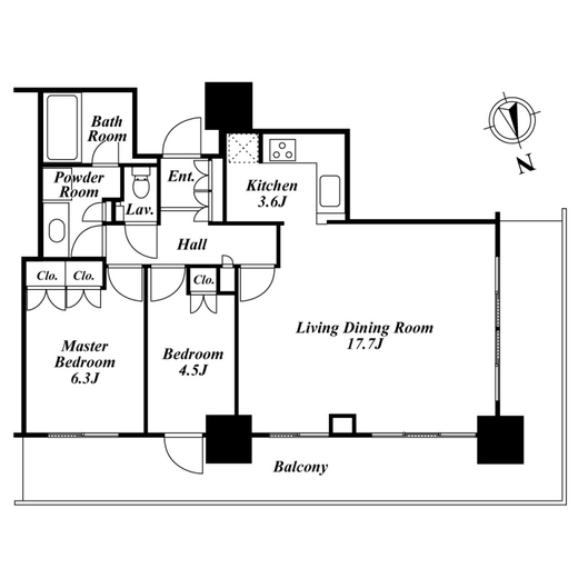 リエトコートアルクスタワー　1010号室　間取り