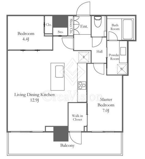 リエトコートアルクスタワー　1405号室　間取り