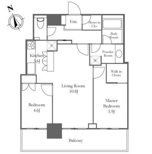リエトコートアルクスタワー　1704号室　間取り