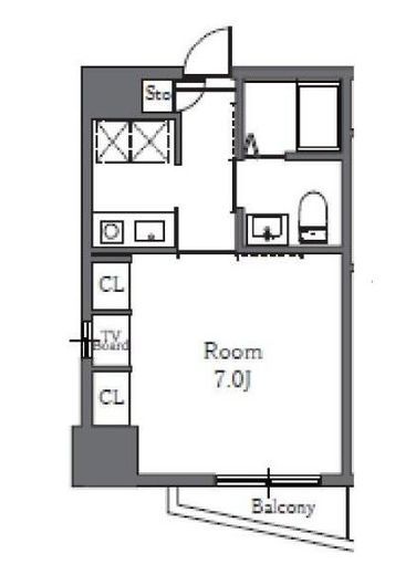 Totsu Residence Shiba (東通レジデンス芝)　505号室　間取り