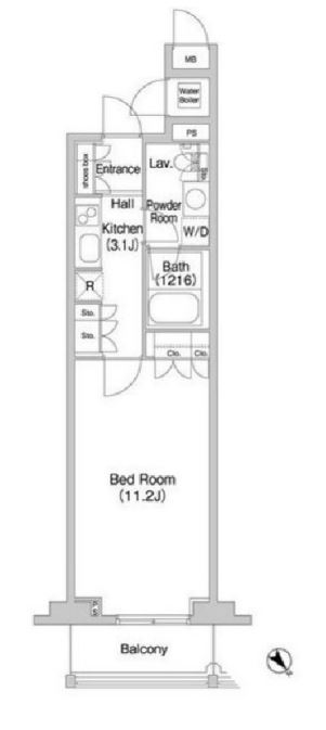 コンフォリア北参道　711号室　間取り