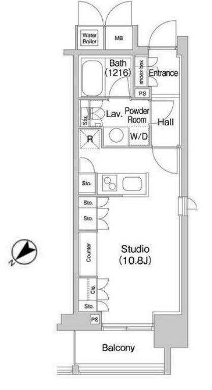コンフォリア北参道　1104号室　間取り