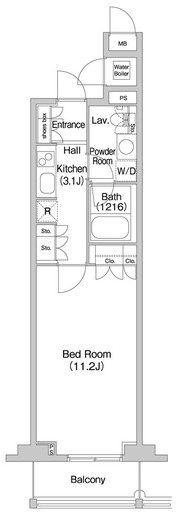 コンフォリア北参道　1011号室　間取り