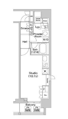 コンフォリア北参道　1101号室　間取り