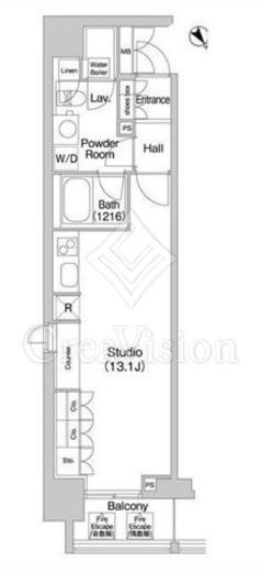 コンフォリア北参道　1112号室　間取り