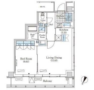 メルクマール京王笹塚レジデンス　1121号室　間取り