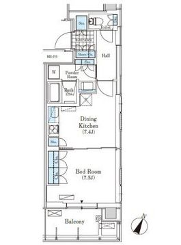 メルクマール京王笹塚レジデンス　1512号室　間取り