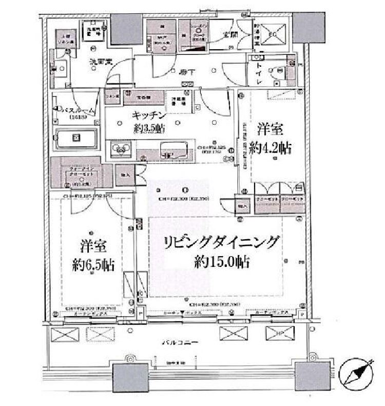 勝どきザ・タワー　3709号室　間取り
