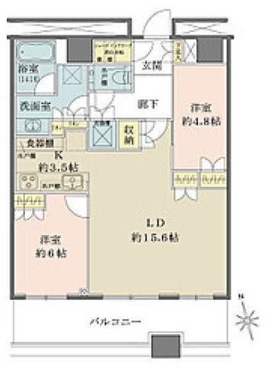 勝どきザ・タワー　2523号室　間取り