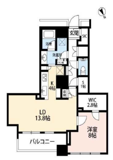 勝どきザ・タワー　4728号室　間取り
