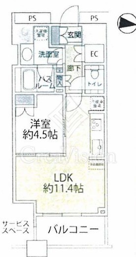 勝どきザ・タワー　2613号室　間取り