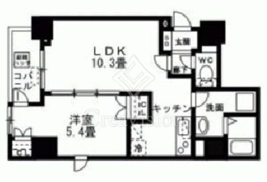 アクシア日本橋茅場町　602号室　間取り