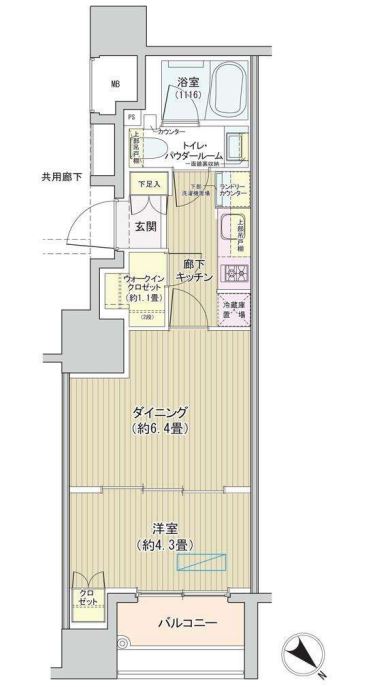 アネーロ銀座　504号室　間取り