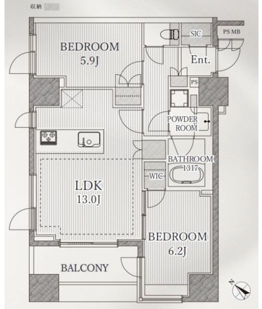 プレシス八丁堀リバーフロント　301号室　間取り