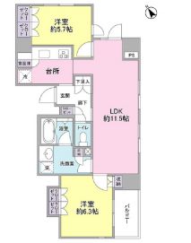 グランカーサ銀座イースト　1204号室　間取り