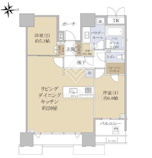 ドゥ・トゥール　13F3号室　間取り