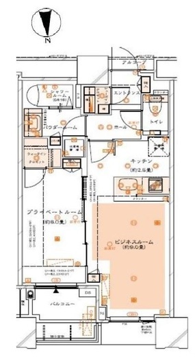 ドゥ・トゥール　44F3号室　間取り