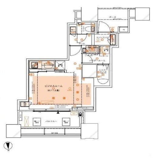 ドゥ・トゥール　46F7号室　間取り