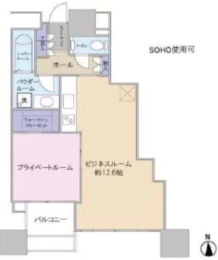 ドゥ・トゥール　E51F9号室　間取り