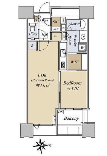 ドゥ・トゥール　E4818号室　間取り