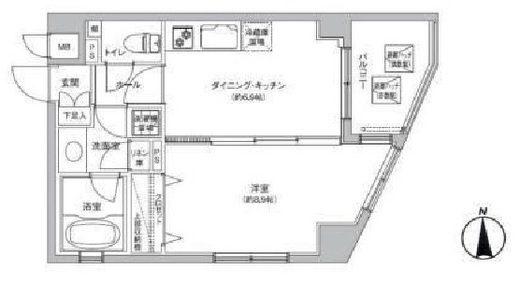 ザ・プレミアムスイート高田馬場　1403号室　間取り