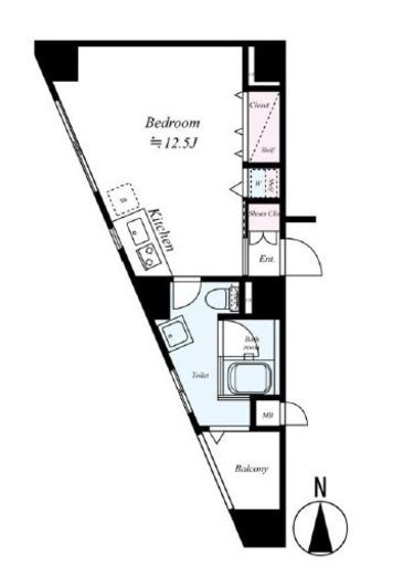 ザ・プレミアムスイート高田馬場　901号室　間取り