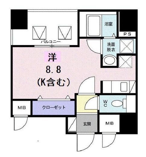 メトロポリタンコート日本橋　402号室　間取り