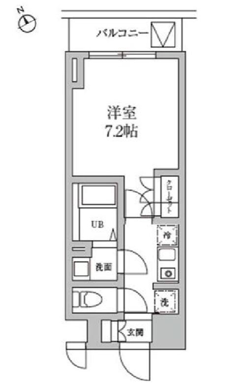 レジディア日本橋馬喰町Ⅱ　406号室　間取り