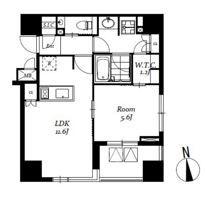 レジディア日本橋馬喰町Ⅲ　701号室　間取り