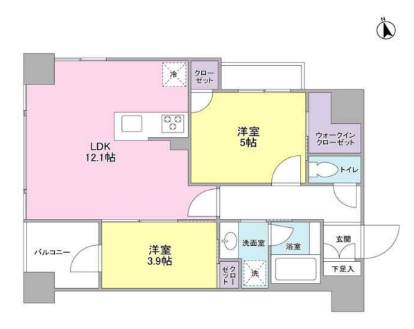 ルピナスコート　901号室　間取り