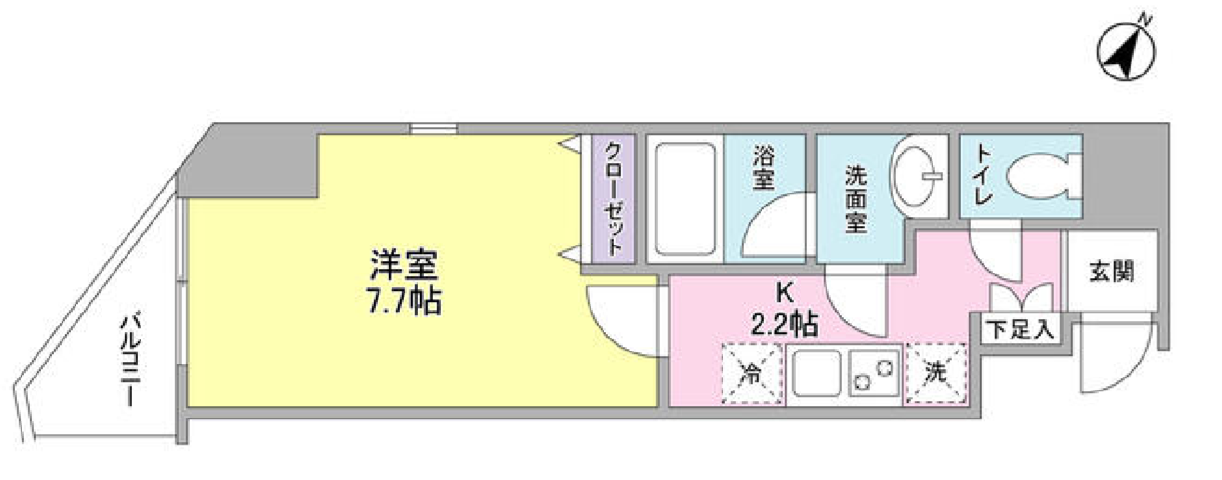 グラティア日本橋　202号室　間取り