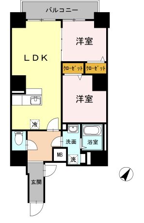 フィールドライズ日本橋　1001号室　間取り