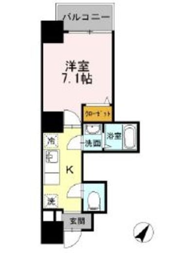 フィールドライズ日本橋　401号室　間取り