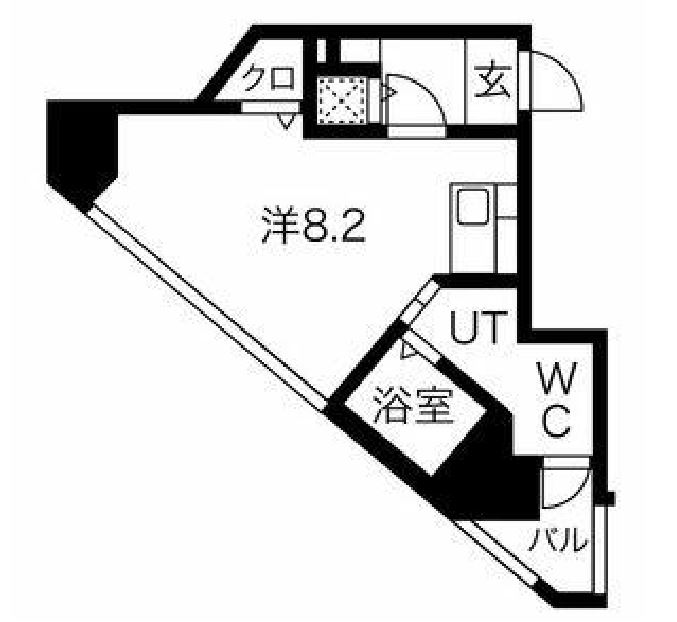 スパシエルクス五反田　802号室　間取り