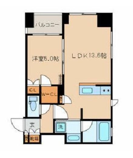 リビオ日本橋浜町パークフィール　602号室　間取り