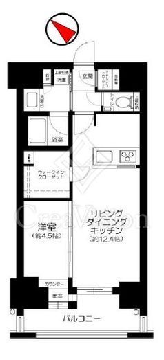 アスコットパーク日本橋浜町BISIKI　304号室　間取り