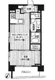 ドゥーエ日本橋浜町　701号室　間取り