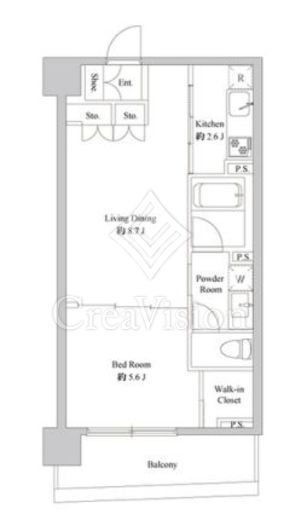 ドゥーエ日本橋浜町　202号室　間取り