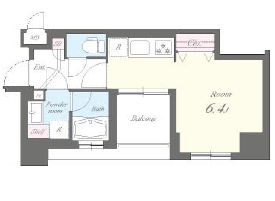 エリートタウン日本橋　504号室　間取り