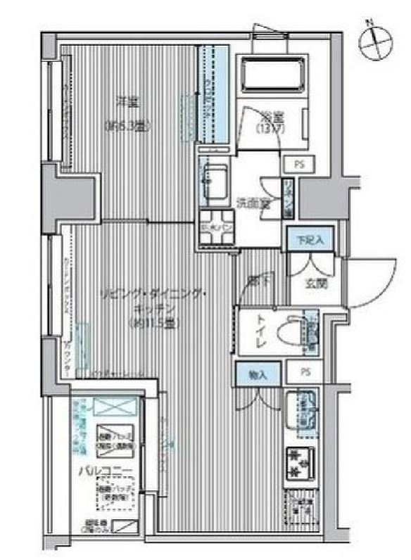 RODIA日本橋茅場町（旧御幸レジデンス日本橋茅場町）　607号室　間取り