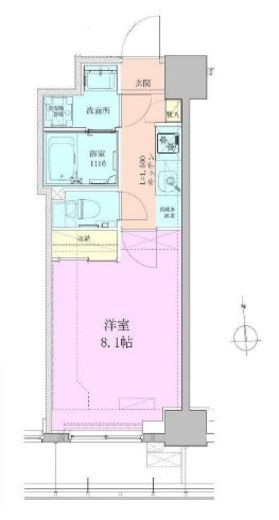 八丁堀レジデンス壱番館　1003号室　間取り