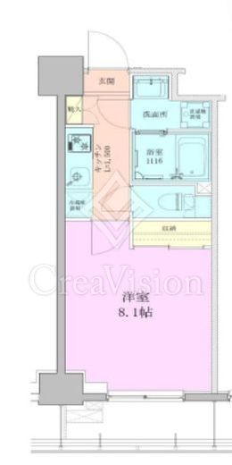 八丁堀レジデンス壱番館　602号室　間取り