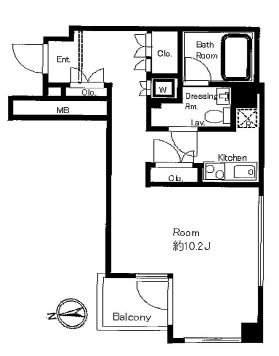 BluRock銀座イースト　1002号室　間取り