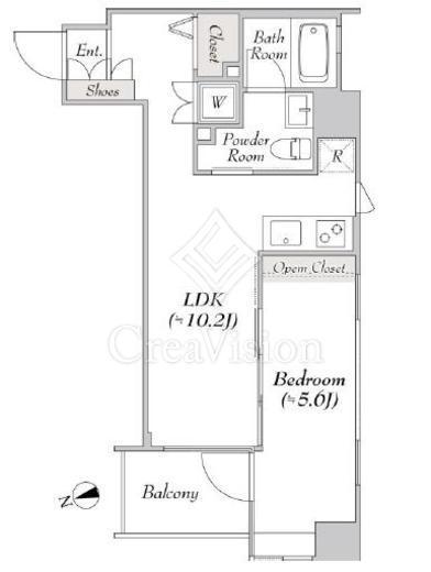 BluRock銀座イースト　1002号室　間取り