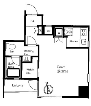 BluRock銀座イースト　903号室　間取り