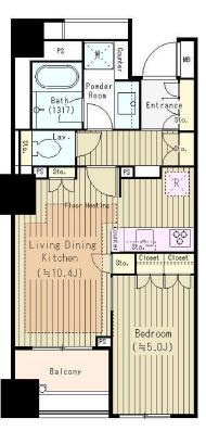 パークホームズ日本橋浜町二丁目リビオガーデン　804号室　間取り